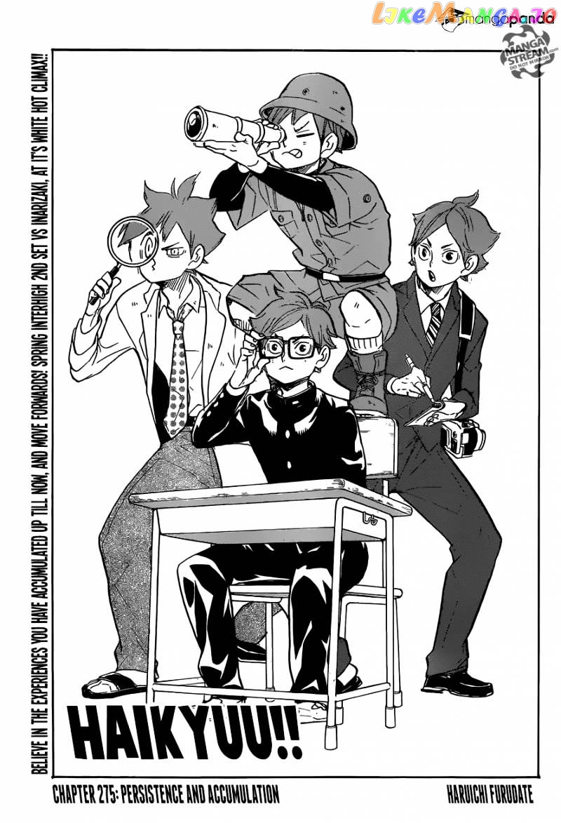 Haikyuu!!, Chapter 275 image 01